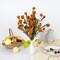 6-Pack Rustic Fall Floral Picks – 17-Inch Faux Autumn Branches with Craspedia Billy Balls for Vase, Table Centerpieces, Boho Indoor Fall Décor (Orange)